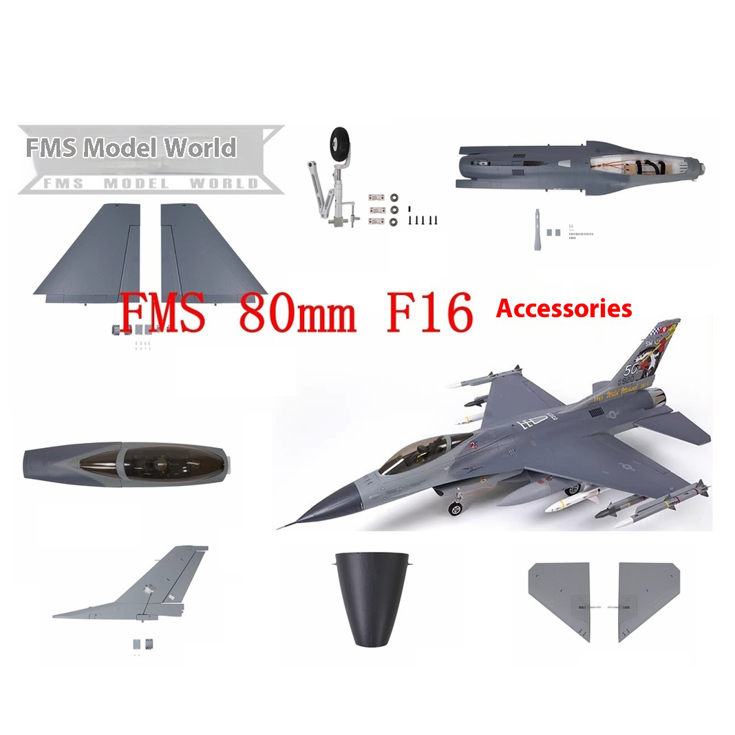 Model Kit F16 - Fms 80mm F16 Set completo di