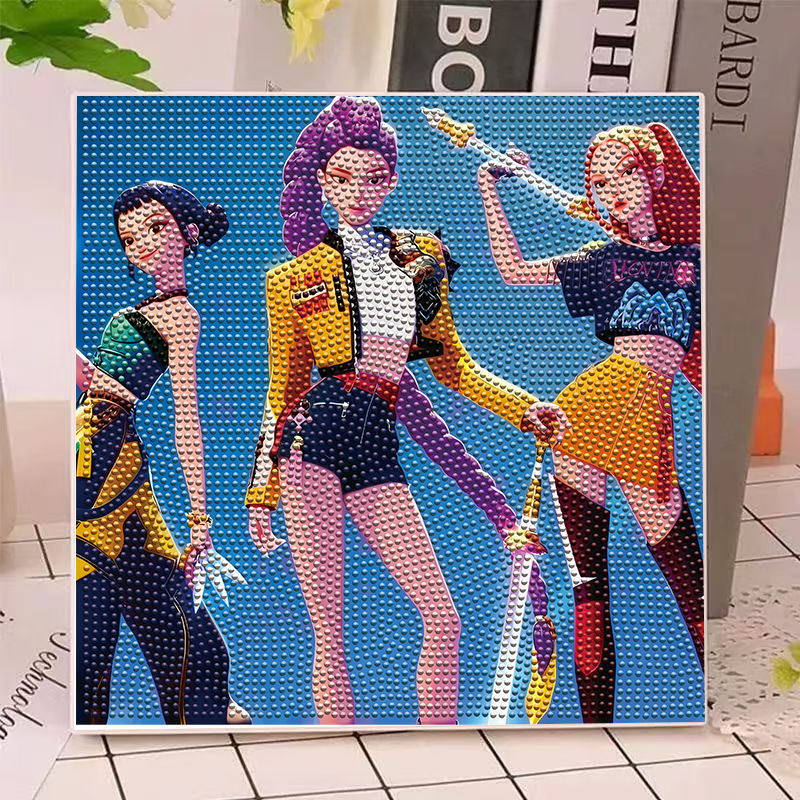 Model Kit Toy - Kit Pittura Diamante Anime Hunters Girls