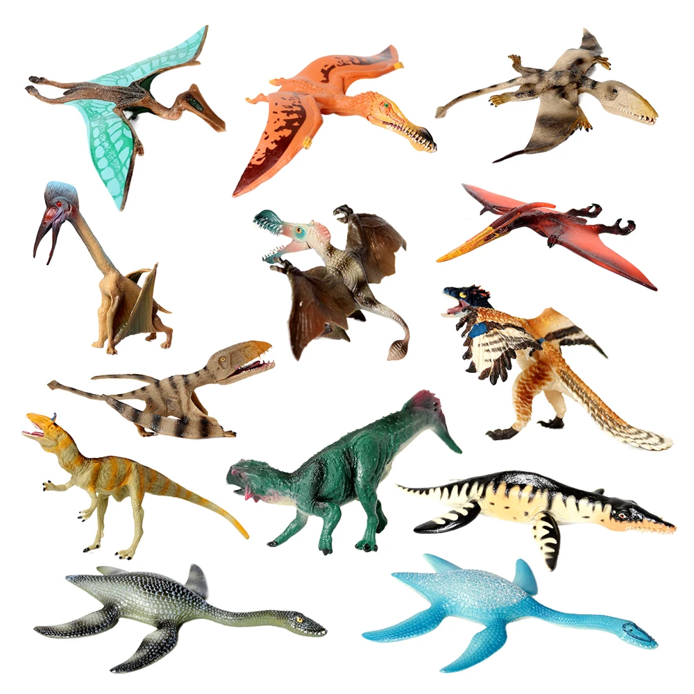 Model Kit Jurassic Park - Bambini Dinosauri Giocattoli Brachiosaurus Mosasaurus Pterosauro